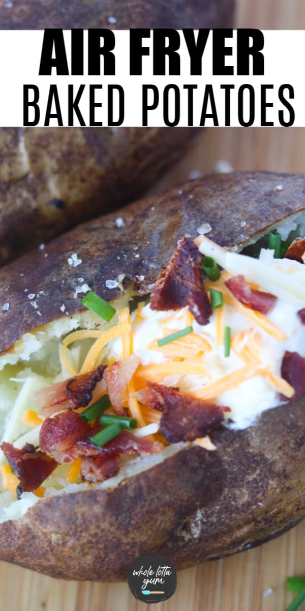 baked potato in the air fryer Pinterest pin 2