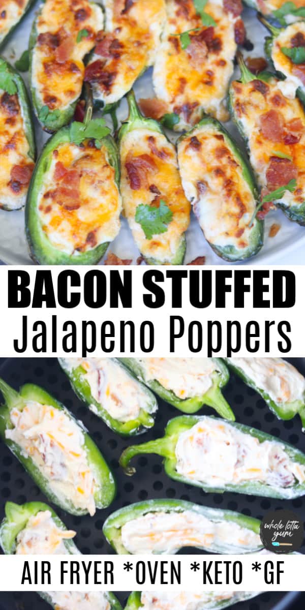  jalapeno poppers air fryer recipe pin for Pinterest