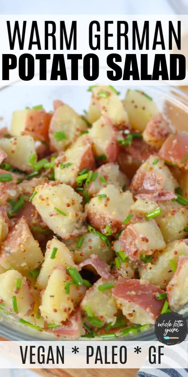 hot german potato salad pin for Pinterest