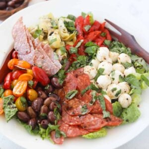 italian antipasto salad finished in a bowl