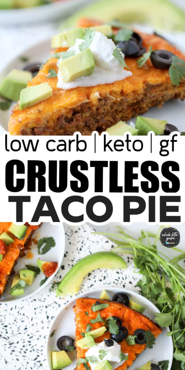 taco pie without crust social media pin