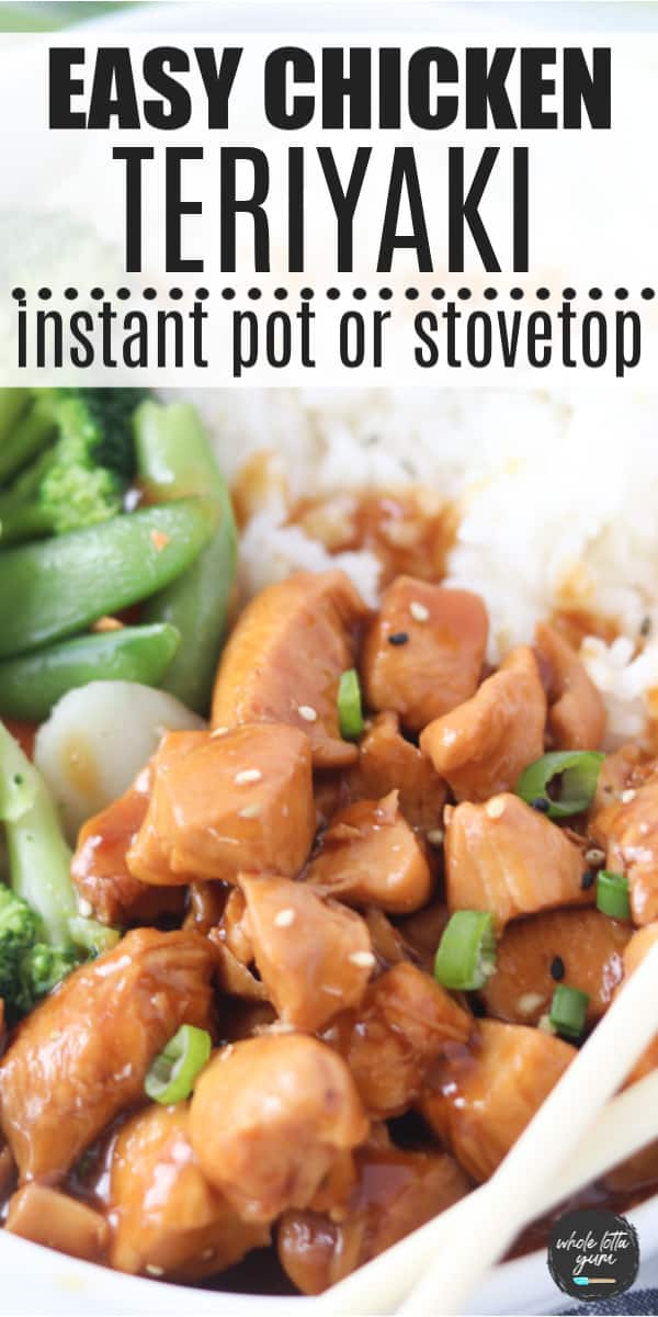 teriyaki chicken rice bowl Pinterest pin