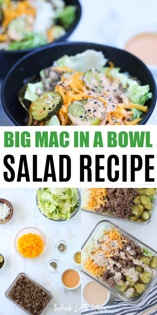 big mac salad in a bowl pin