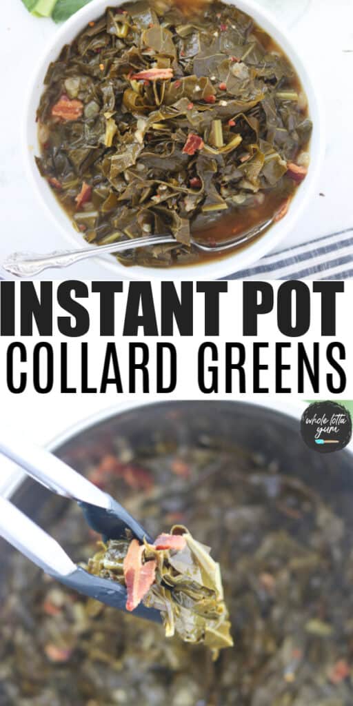 collard greens in instant pot Pinterest pin