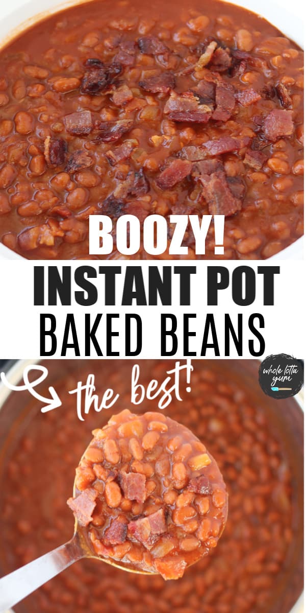 easy baked beans with bacon pinterest pin