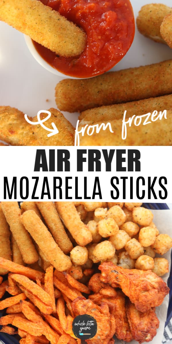 frozen cheese sticks in air fryer Pinterest pin