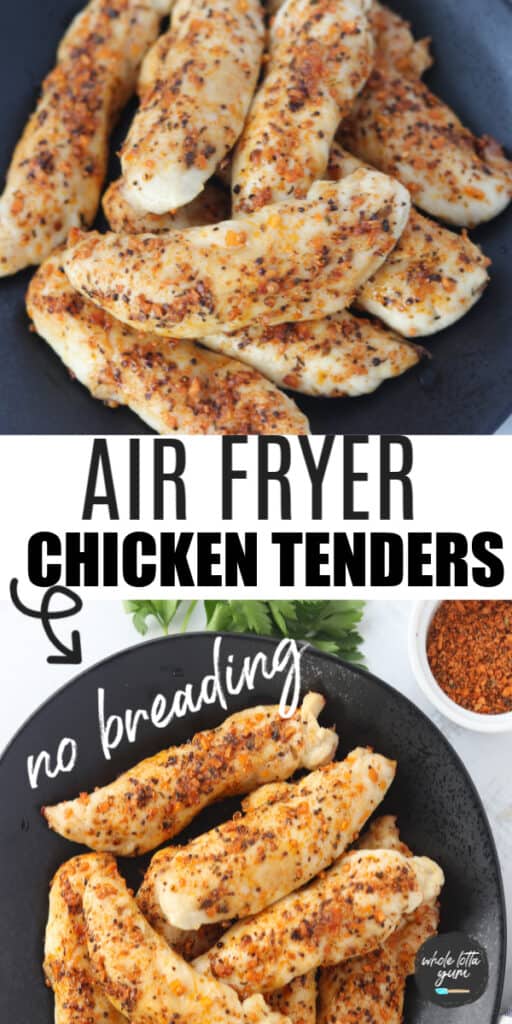 unbreaded chicken tenders in air fryer pinterest pin