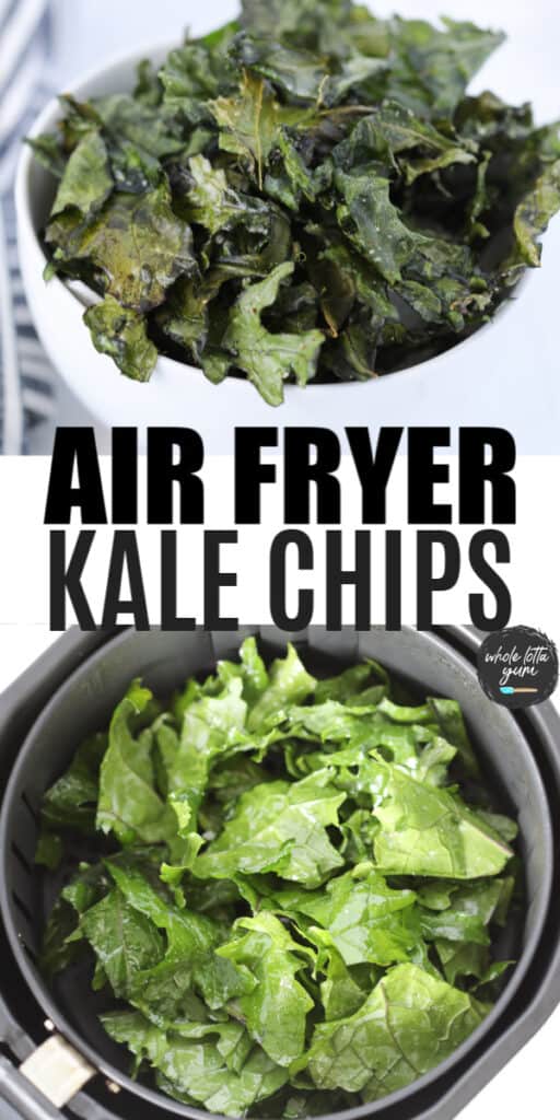 air fryer kale pin for Pinterest