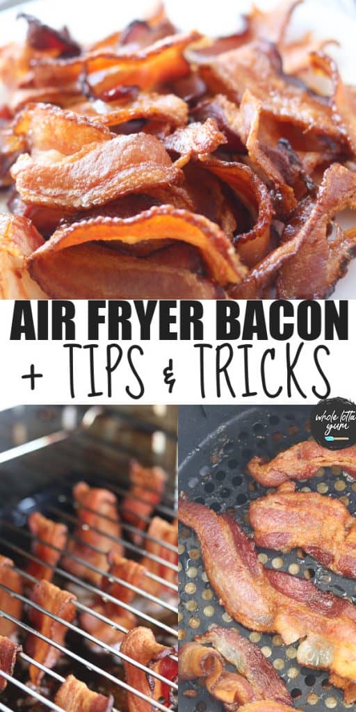 bacon in air fryer oven pin for Pinterest