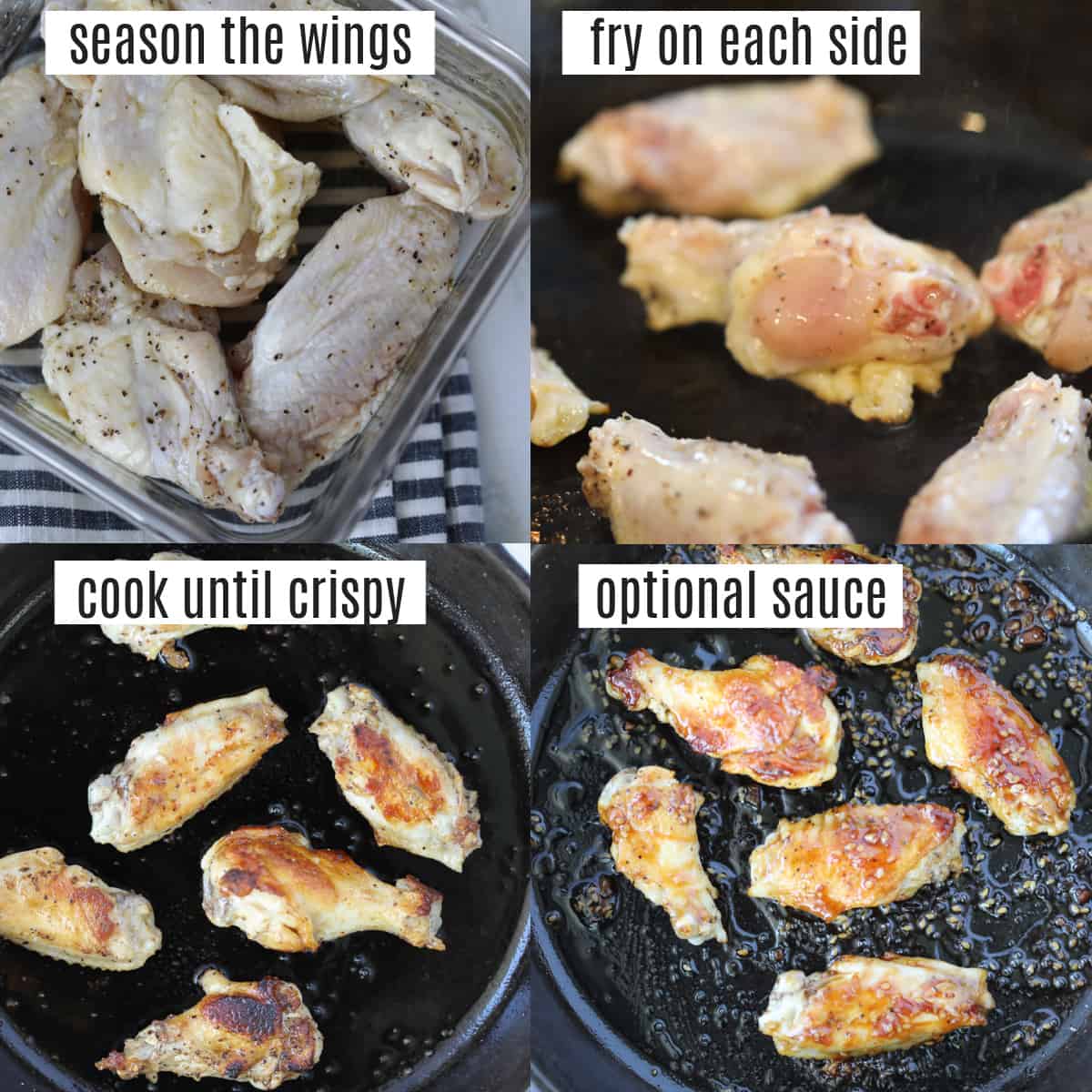 how to fry chicken wings without flour recipe steps