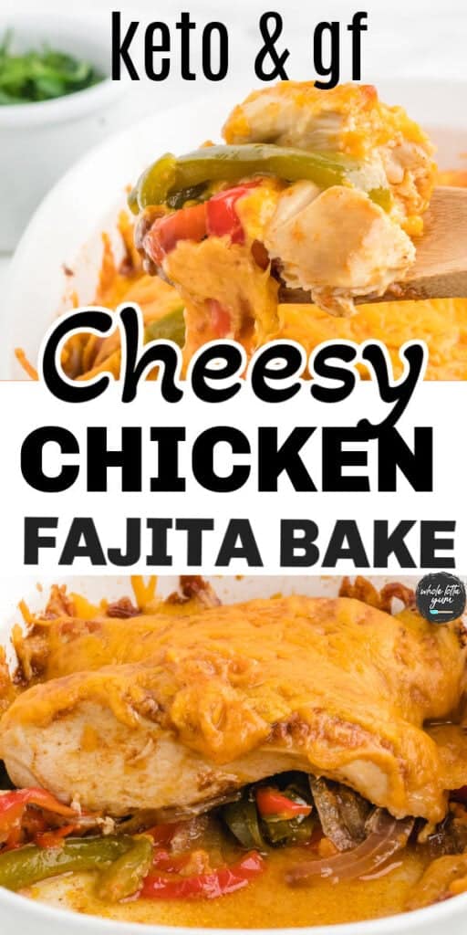 keto chicken fajita casserole pin