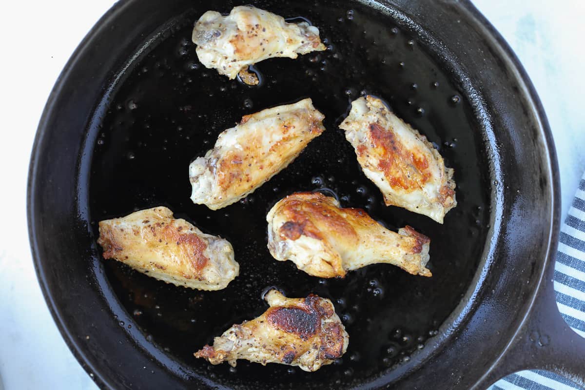 healthy pan fried wings without flour