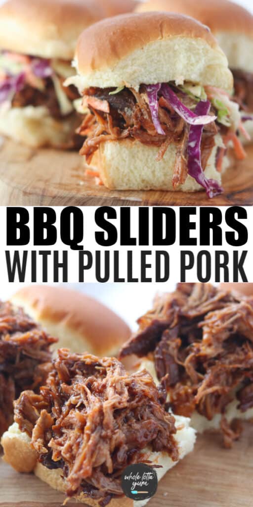 pulled pork sliders recipe pin for Pinterest