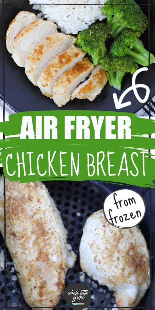 frozen chicken breast in air fryer Pinterest pin