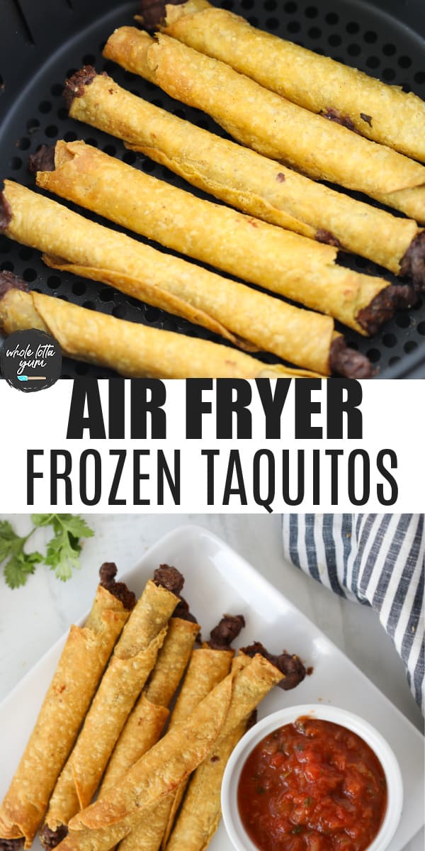 taquitos in air fryer pin for Pinterest