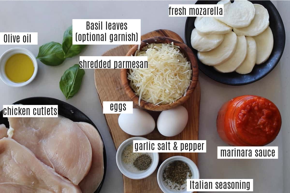image showing you whats in chicken parmesan with each ingredient