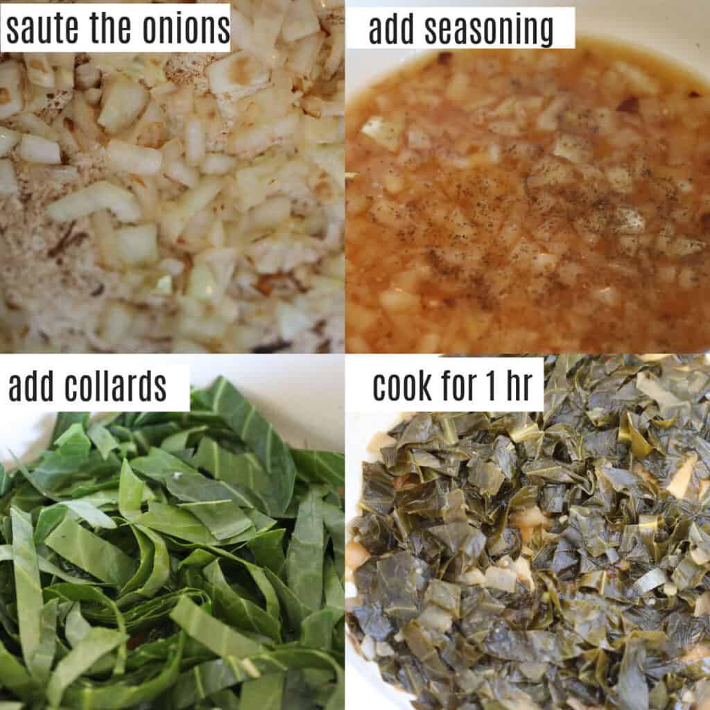 how to make vegan collard greens steps