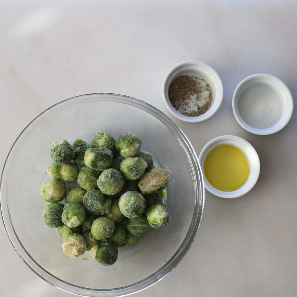 ingredients for the air fryer brussel sprouts from frozen