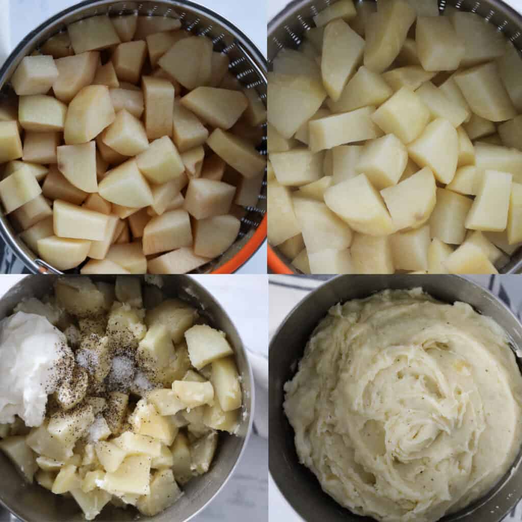 creamy mashed potatoes in a pressure cooker