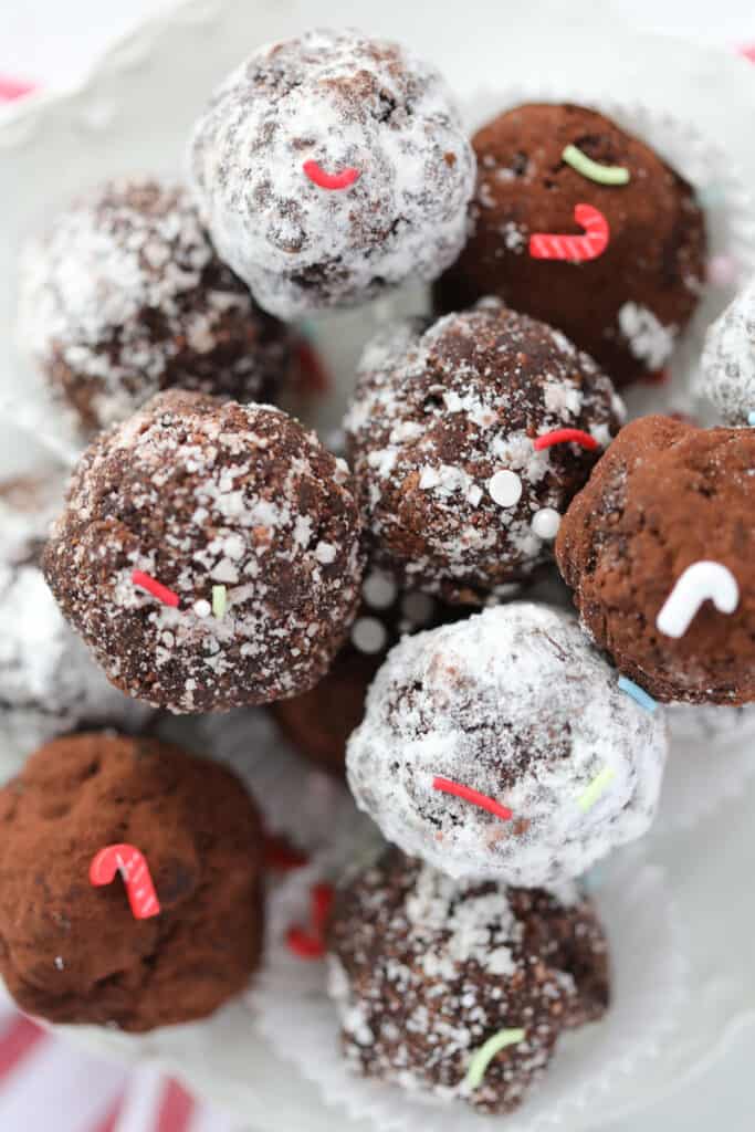 gluten free rum balls for Christmas don't have any flour