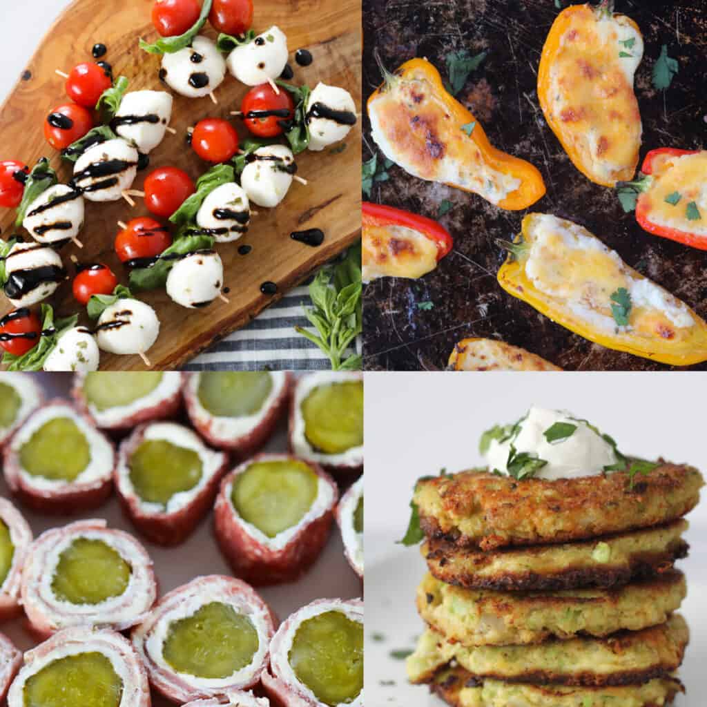keto friendly appetizers collage of recipes