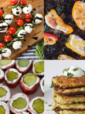 keto friendly appetizers collage of recipes