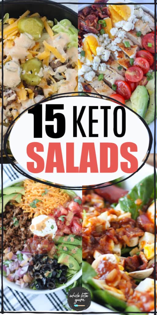 keto friendly salads Pinterest pin
