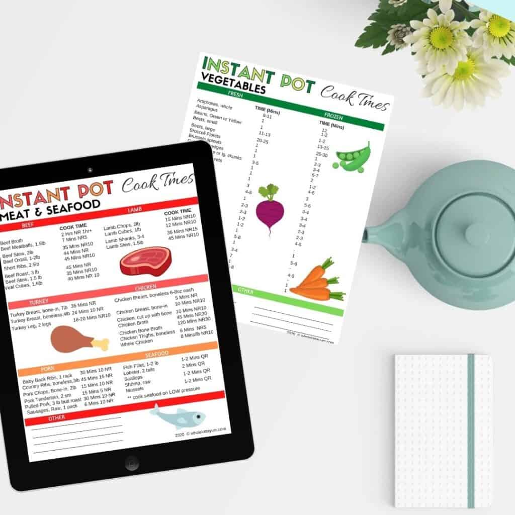 instant pot cook times mock-up