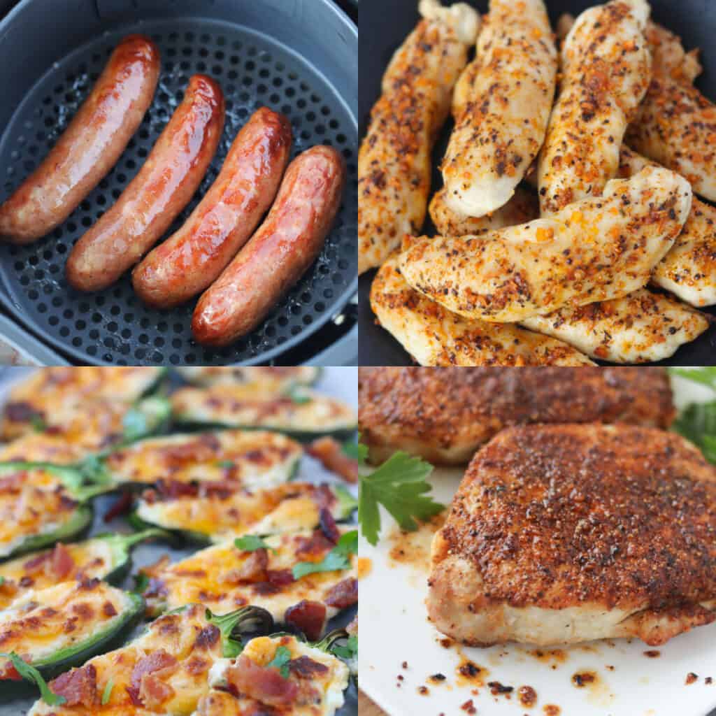keto air fryer recipes collage of ideas