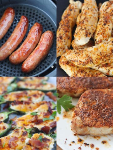 keto air fryer recipes collage of ideas