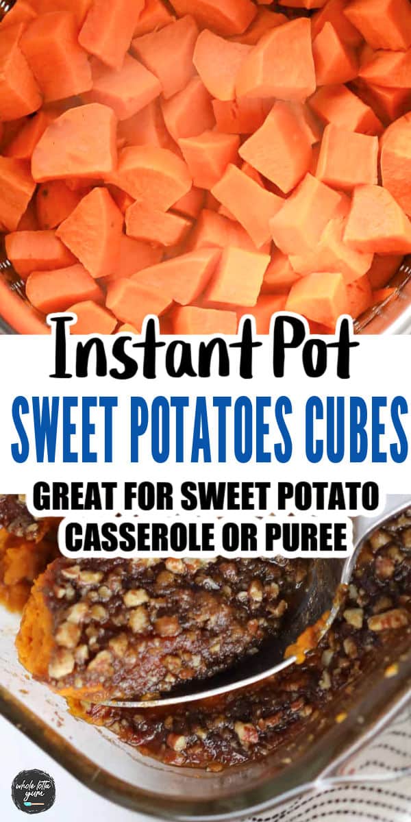 sweet potato cubes pin for pinterest