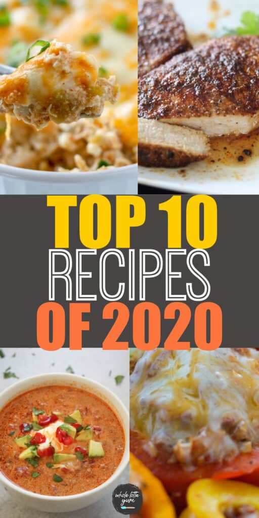 top 10 recipes pin for pinterest
