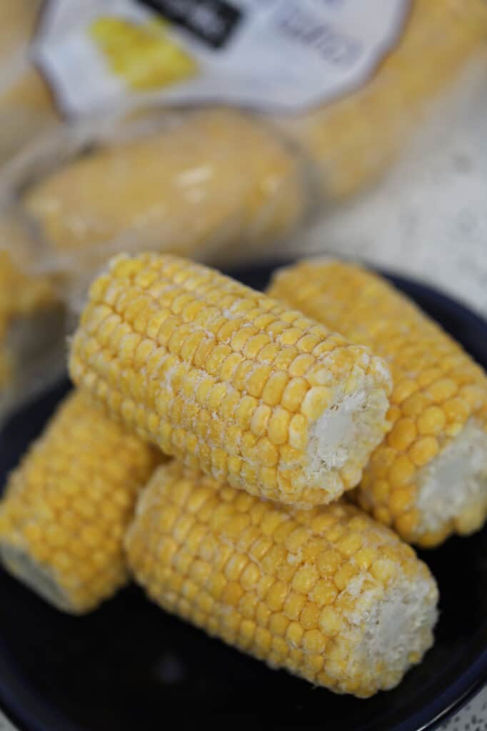 air fryer frozen corn in a bag before cooking