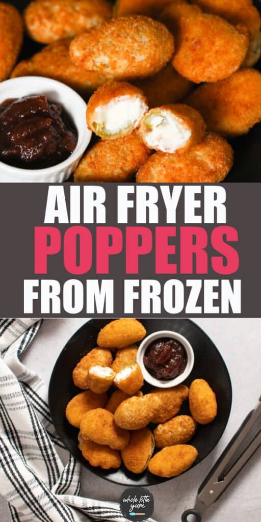air fryer jalapeno popper frozen pin for Pinterest