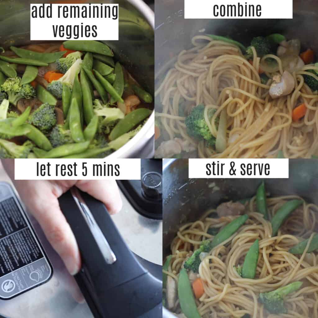 chicken lo mein in instant pot recipe steps after pressure cooking