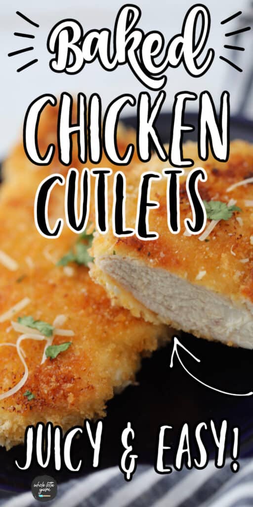 breaded chicken cutlets in oven pinterest pin
