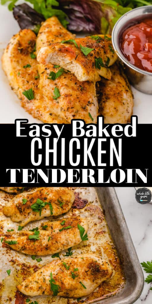 healthy baked chicken tenderloin pin