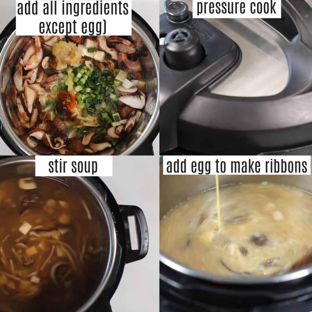 hot and sour soup in instant pot recipe steps