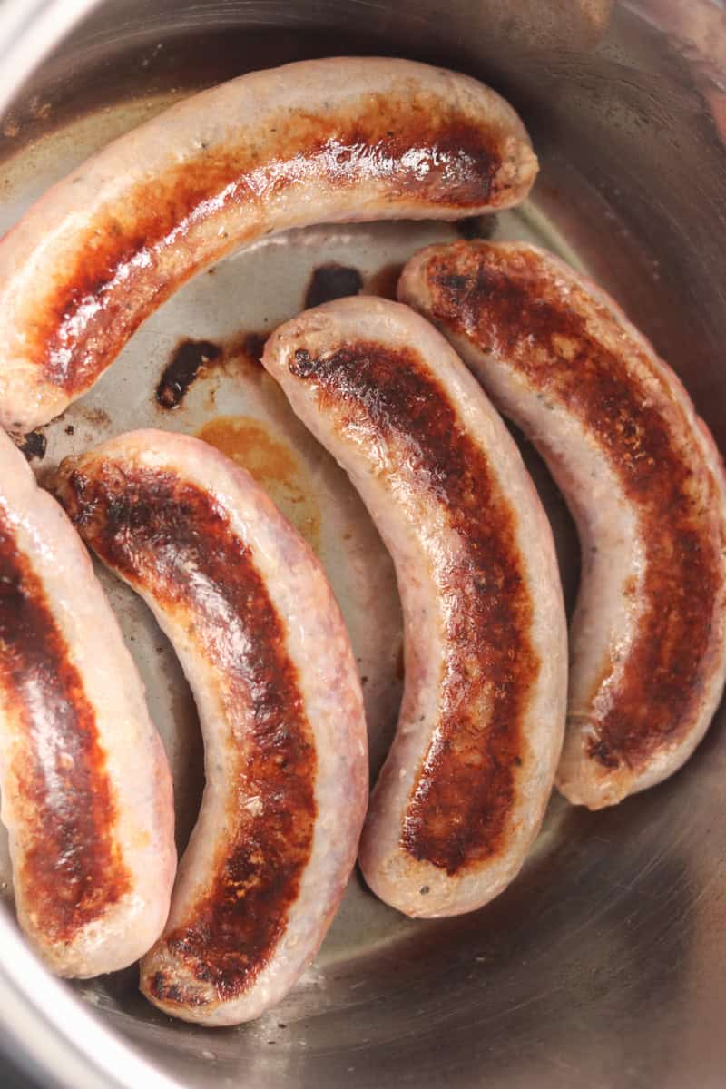 saute italian sausage in a pot
