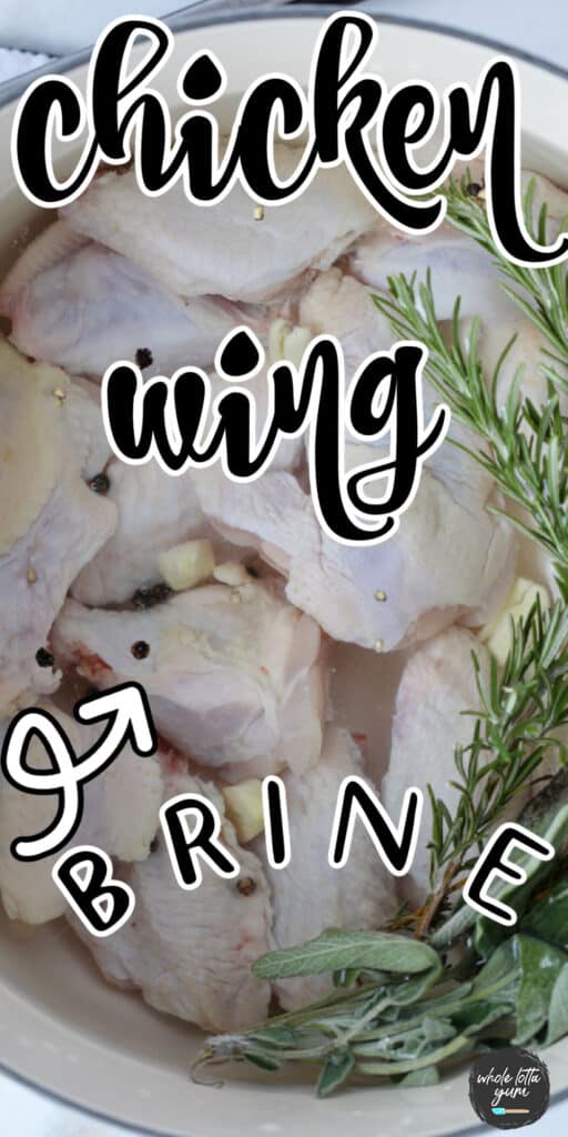 chicken wing brine recipe pin for pinterest
