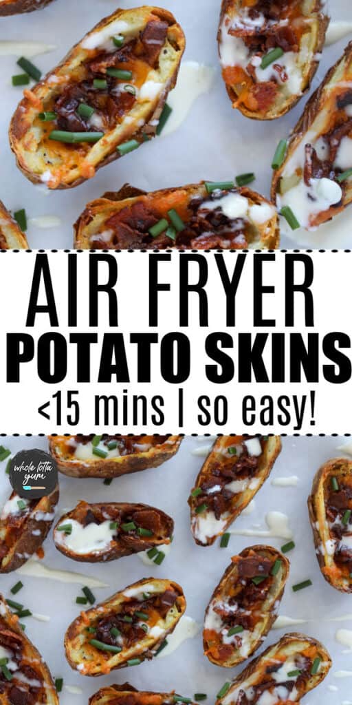 air fryer potato skins pinterest pin