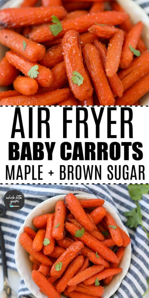 baby carrots in air fryer pin for pinterest