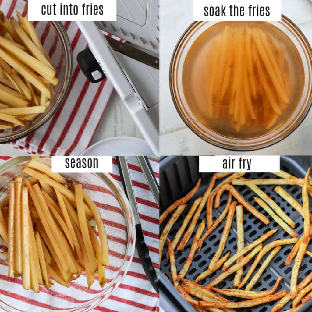 homemade french fries in air fryer steps