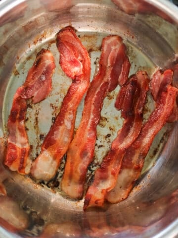 bacon instant pot recipe cooking on Saute