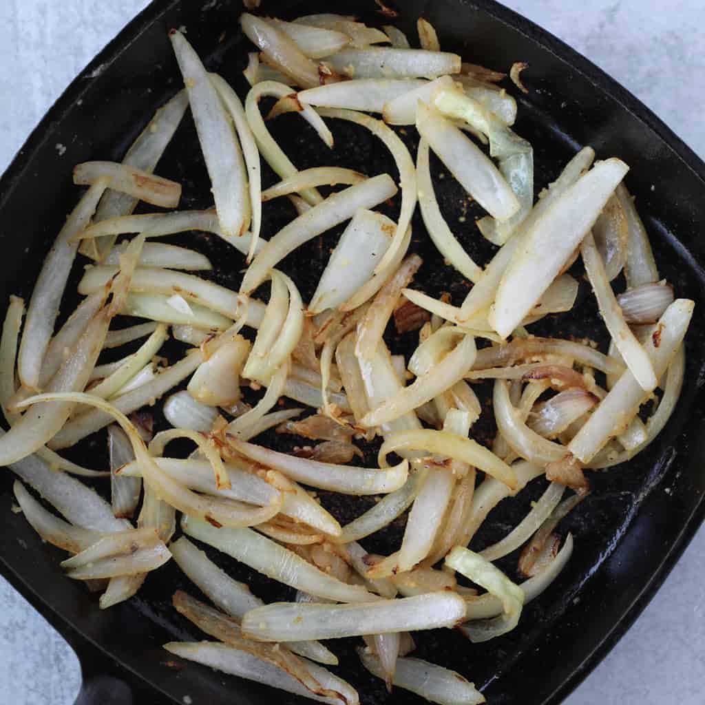 saute onions and garlic for polish sausage and sauerkraut