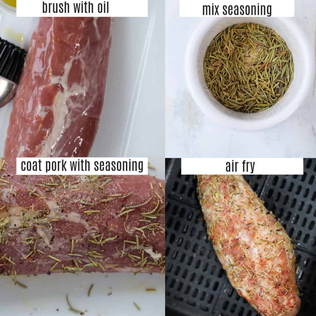 air fryer pork tenderloin slices recipe steps