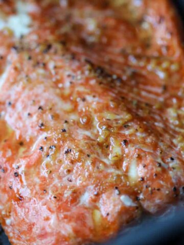 air fryer salmon fillets after cooking and perfect and flakey
