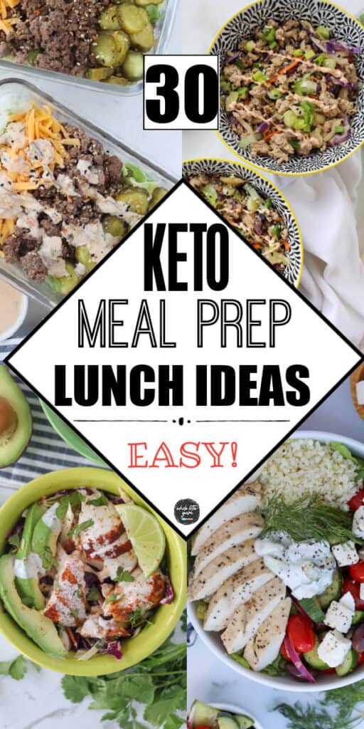 keto meal prep lunches pin