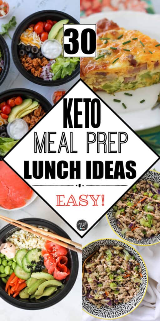 keto meal prep lunches pin