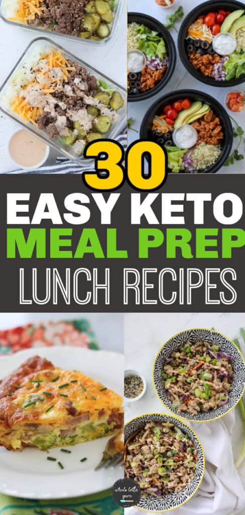 keto meal prep lunches pin